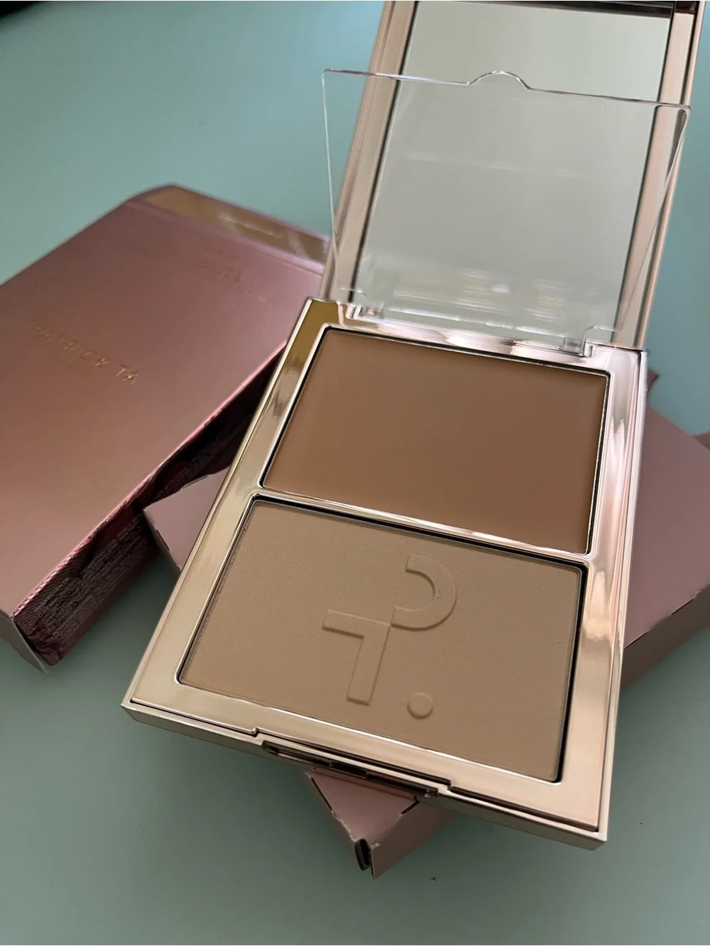 NWT Patrick Ta Major Skin Crème Foundation& Finishing Powder Duo - Light Medium2